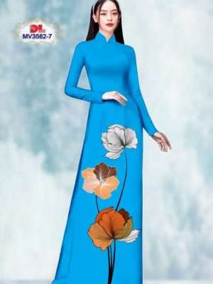 Vải Áo Dài Hoa In 3D AD MV3582 17